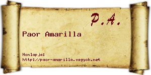 Paor Amarilla névjegykártya